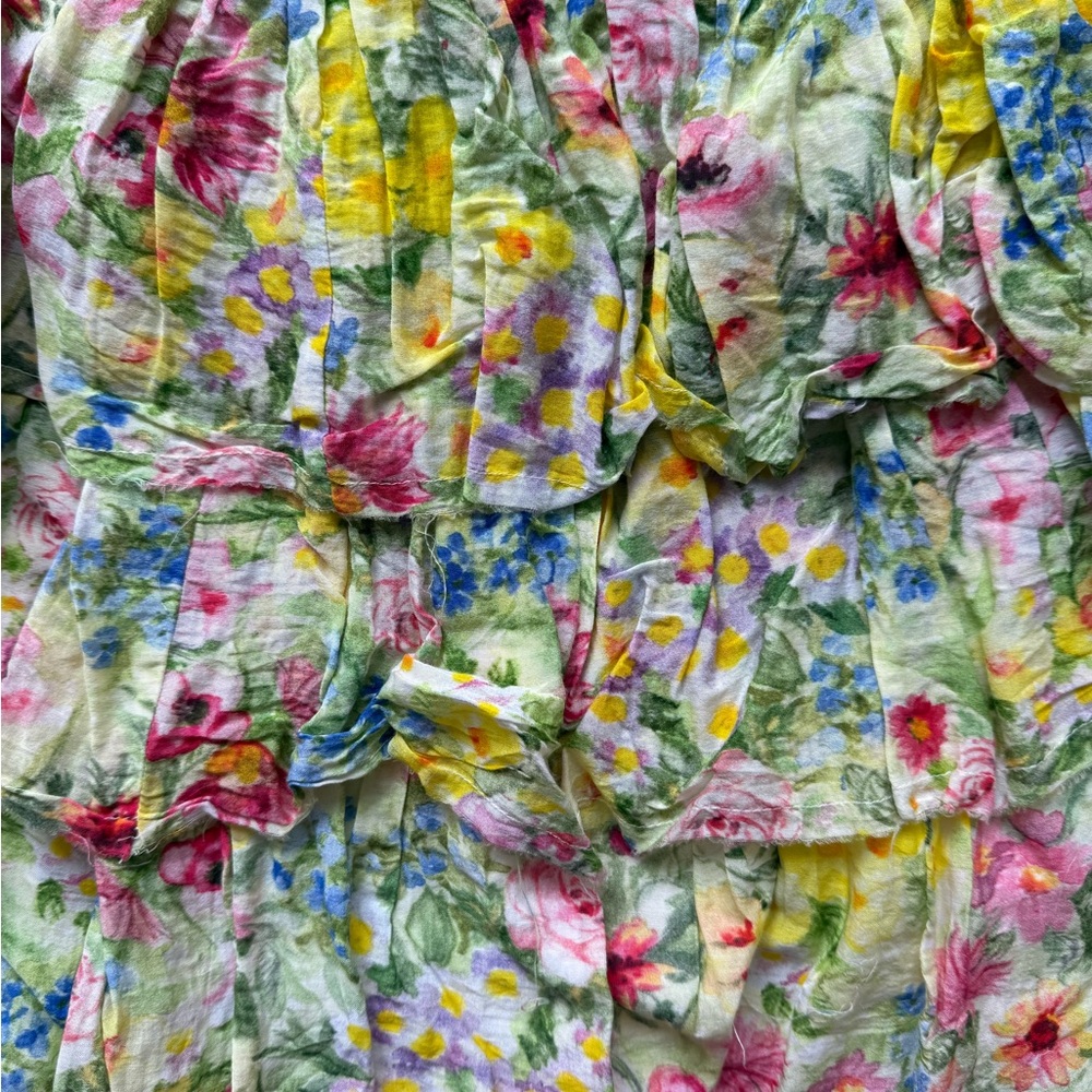 LoveShackFancy Brynlee tiered ruffle mini skirt size S - Picture 2 of 6